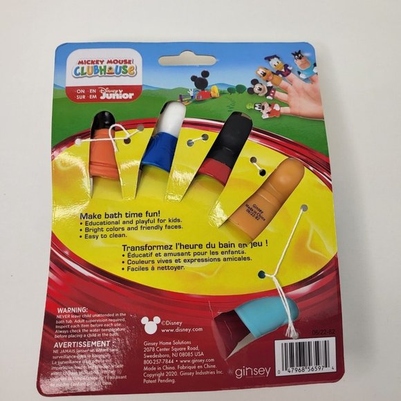 Disney Junior Mickey Bath Time Finger Puppets Educational Kid Child Toy Ages 3+ - Picture 6 of 10